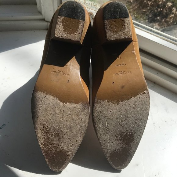 Saint Laurent Camel Suede Chelsea Ankle Boots - Picture 5 of 8